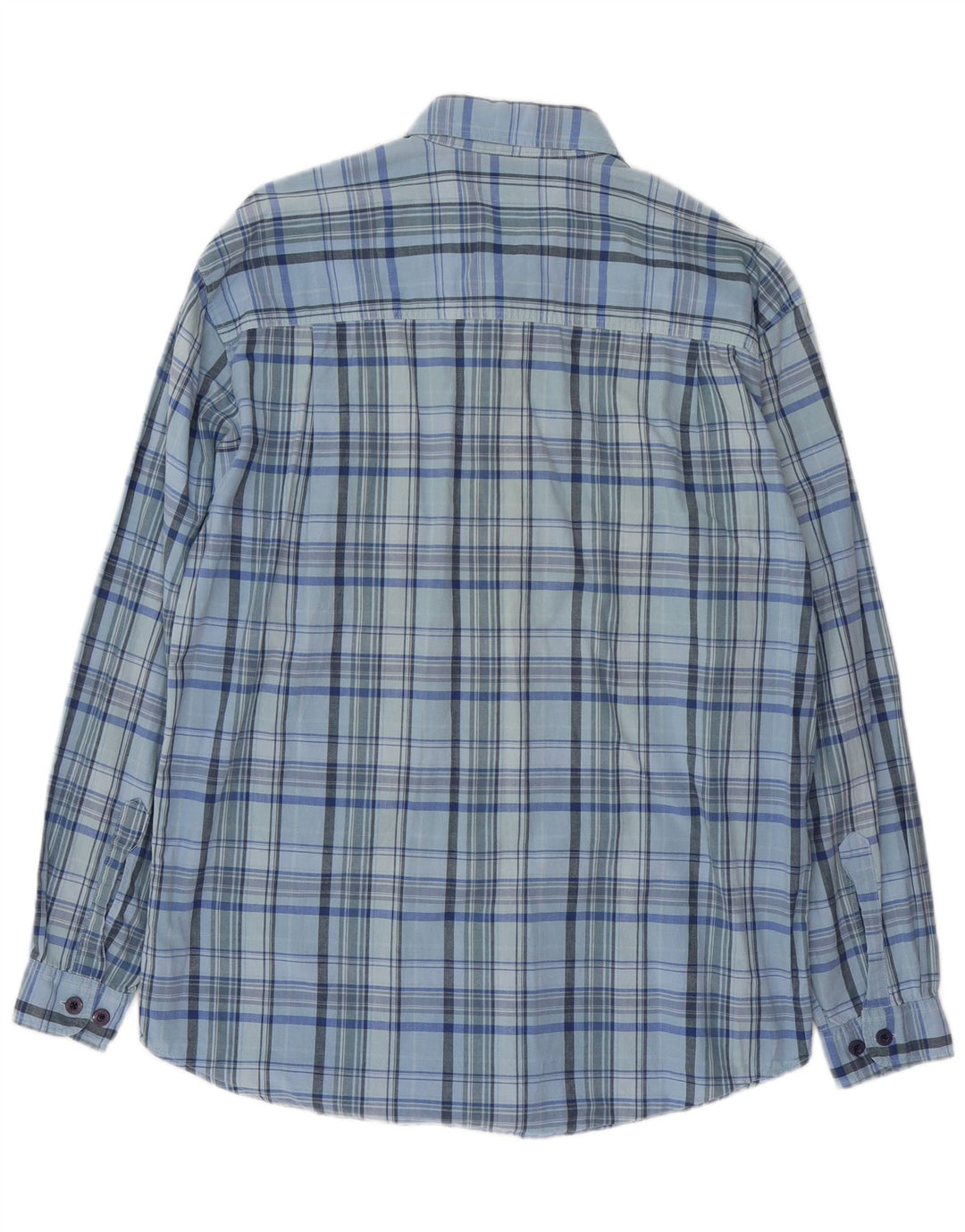WRANGLER Camisa Hombre XL Azul Cuadros Algodón