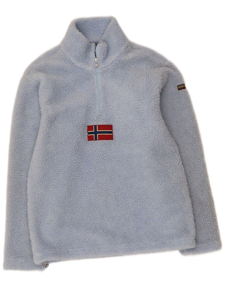 Napapijri Jersey De Forro Polar Con Cuello Y Cremallera Geographic Para Hombre Poliéster Azul Pequeño