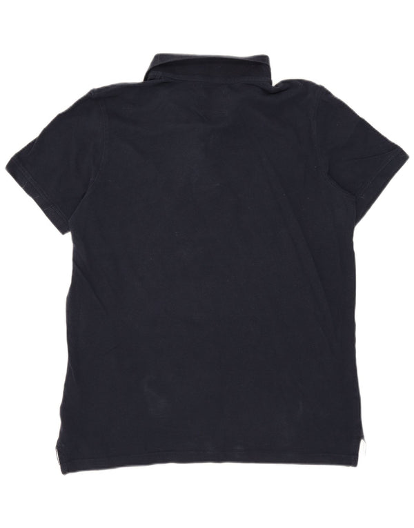 Crew Clothing Polo para hombre de algodón azul marino grande