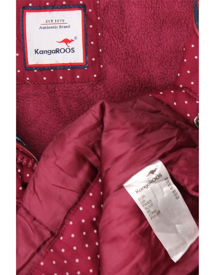 Kangaroos Abrigo cortavientos con capucha para mujer UK 40 XL Poliéster con manchas granates