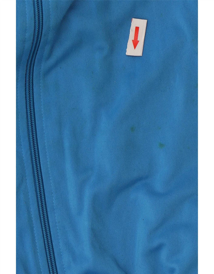 Adidas Hombre Chándal Top Chaqueta UK 36/38 Pequeño Azul Colorblock Poliéster