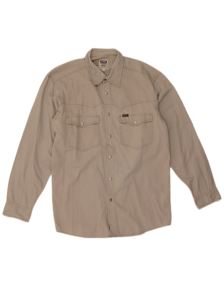 Rifle Camisa Para Hombre Grande Gris
