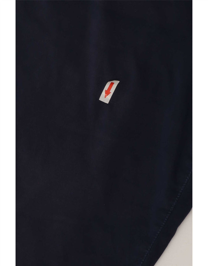 Vintage Hombres Chino Shorts W33 Medio Azul Marino Algodón