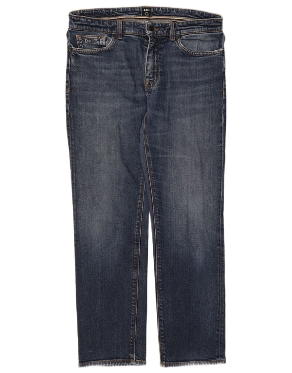 Vaqueros Hugo Boss Hombre Rectos W33 L30 Algodón Azul