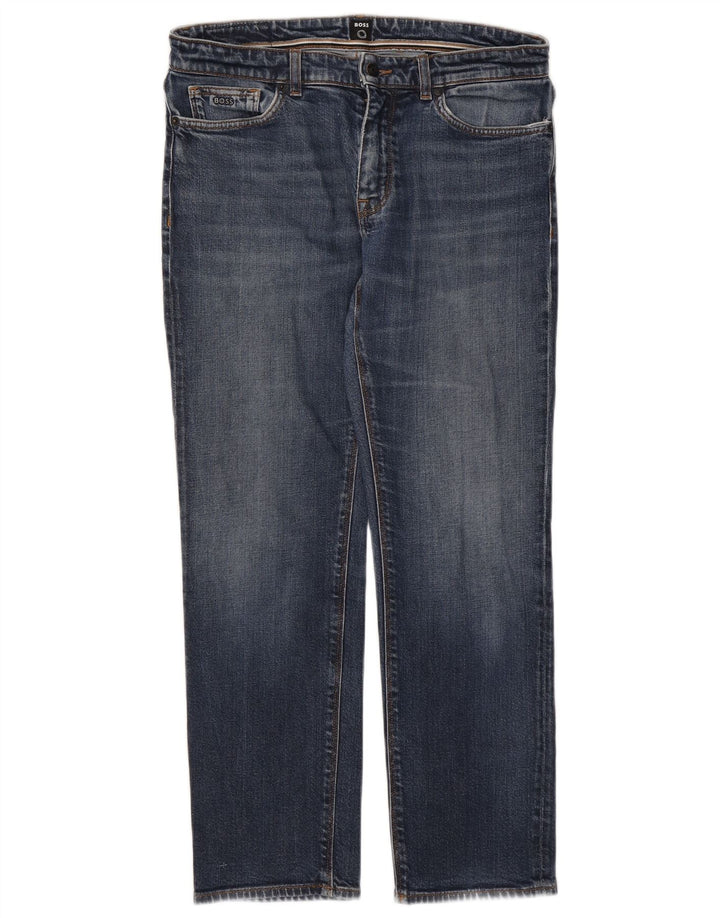 Vaqueros Hugo Boss Hombre Rectos W33 L30 Algodón Azul