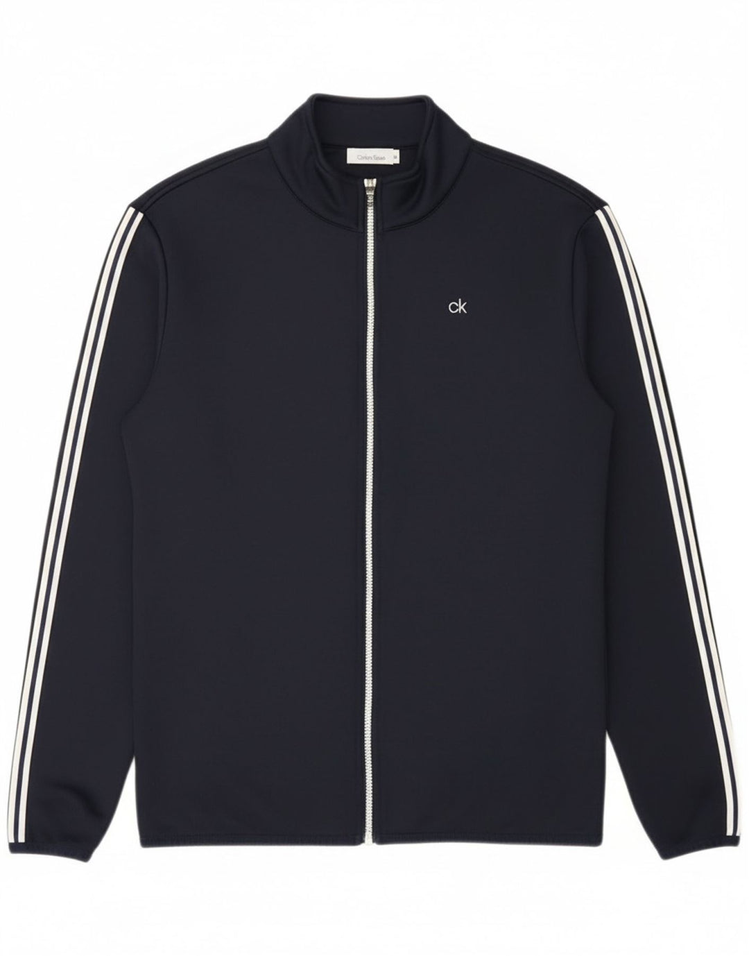 Calvin Klein Chaqueta superior de chándal para hombre Poliéster a rayas azul marino grande