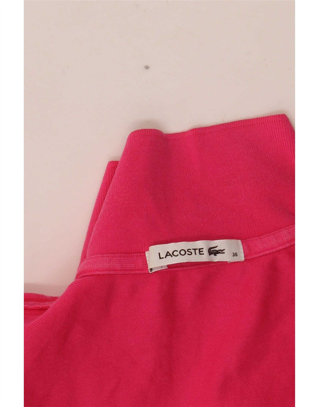 Polo Lacoste Mujer Talla 36 Pequeño Rosa