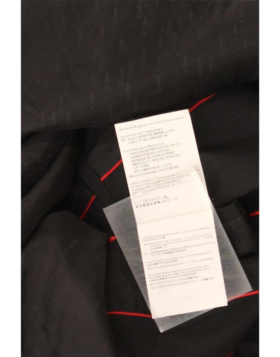 Hugo Boss Chaqueta tipo blazer de 2 botones para hombre EU 50 Grande Lana negra