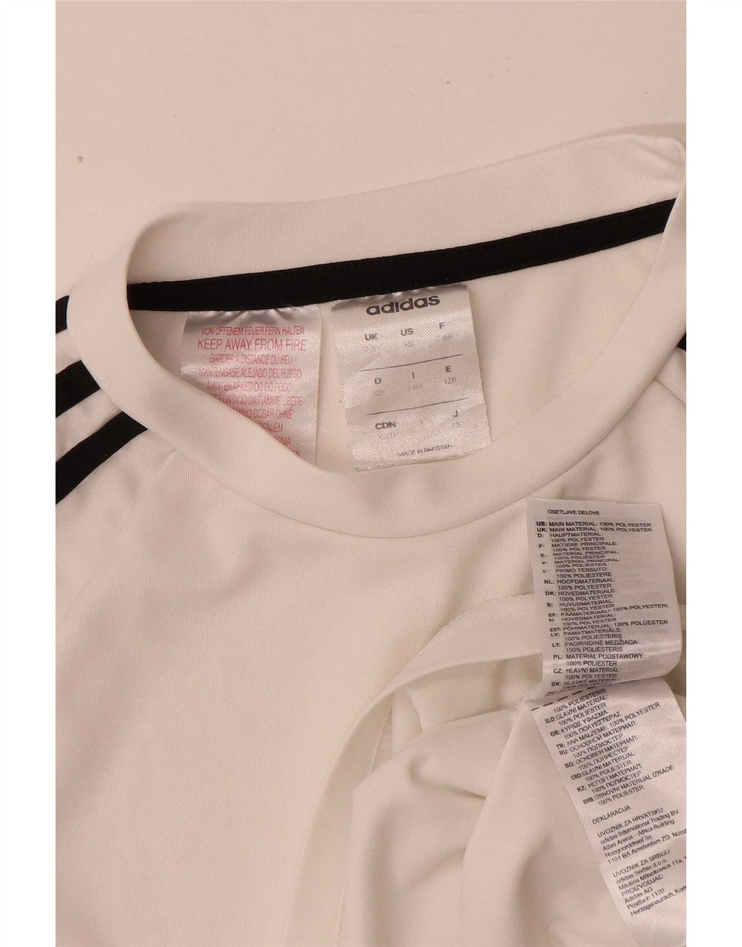 Adidas Chicos Climalite Camiseta Top 7-8 Años Blanco Poliéster
