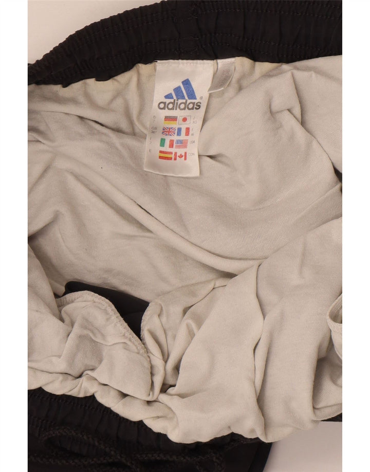 Adidas - Pantalones cortos deportivos para hombre, talla grande, poliéster negro