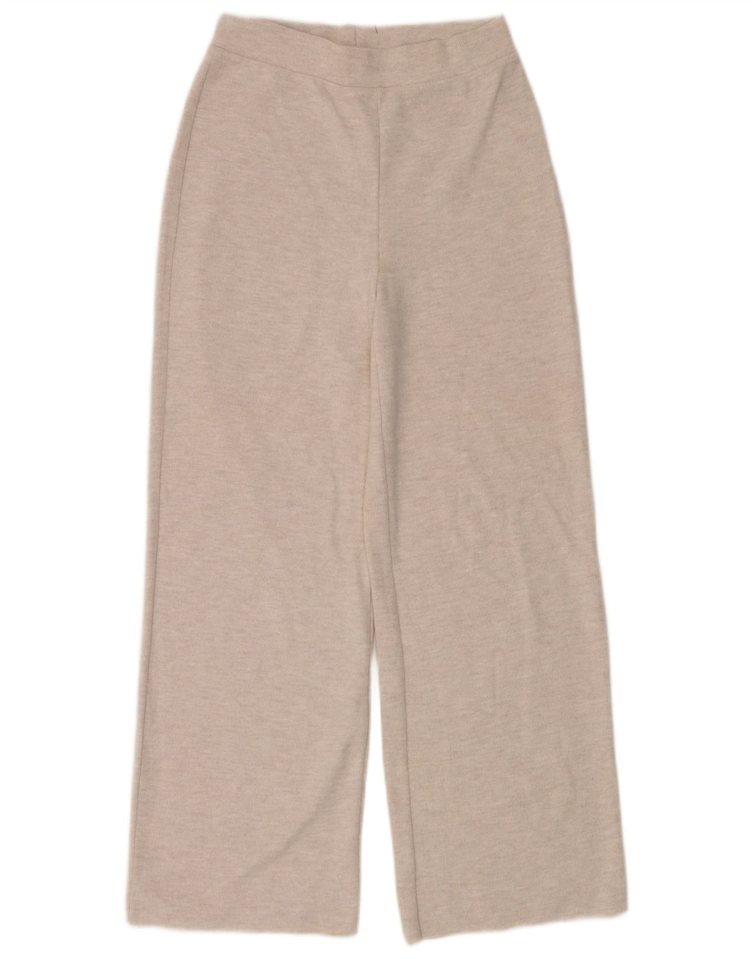 Zara Mujer Pantalones De Chándal UK 42 Medio Beige Poliéster Moteado