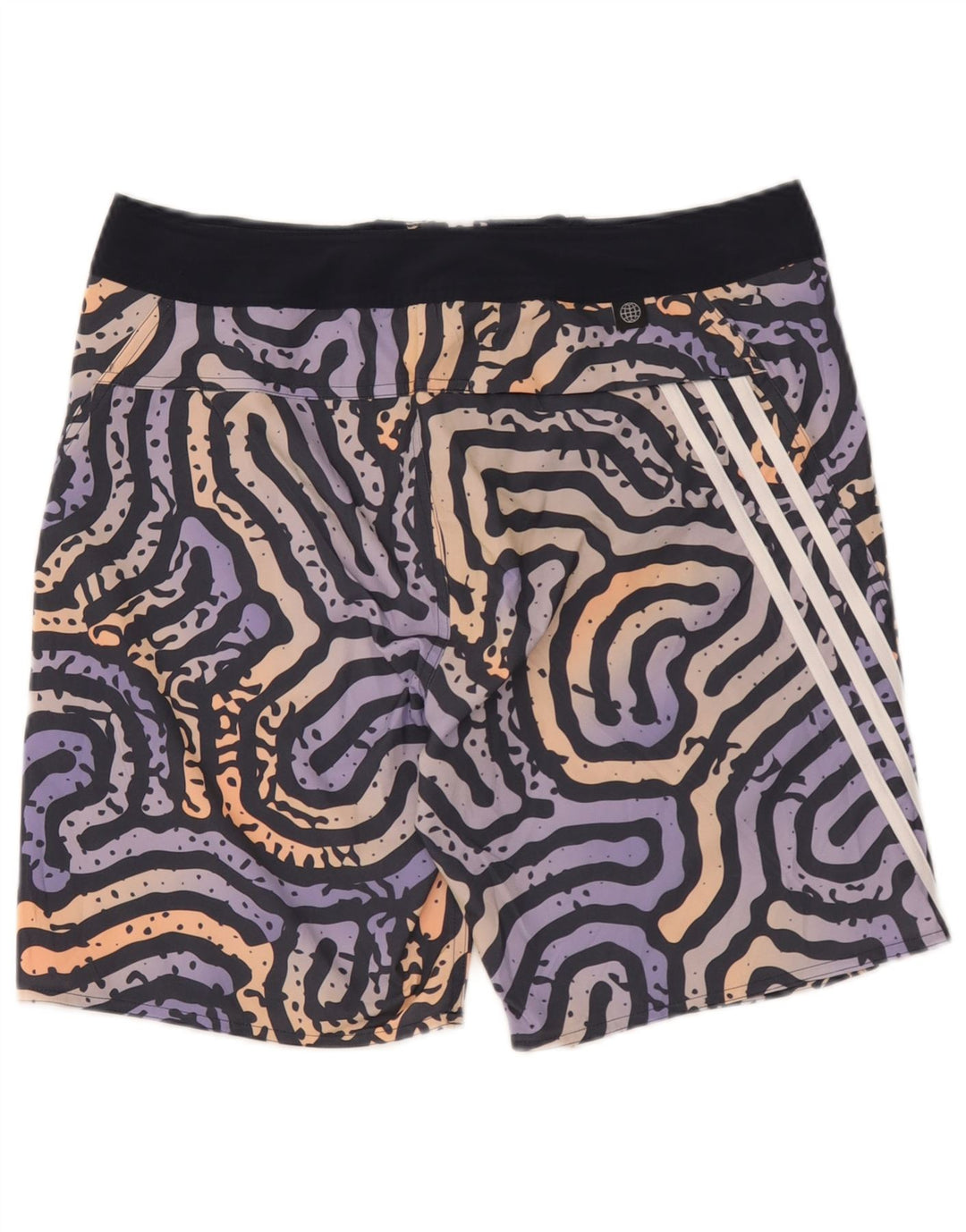 Adidas Bañador con estampado abstracto para hombre, talla grande, poliéster multicolor