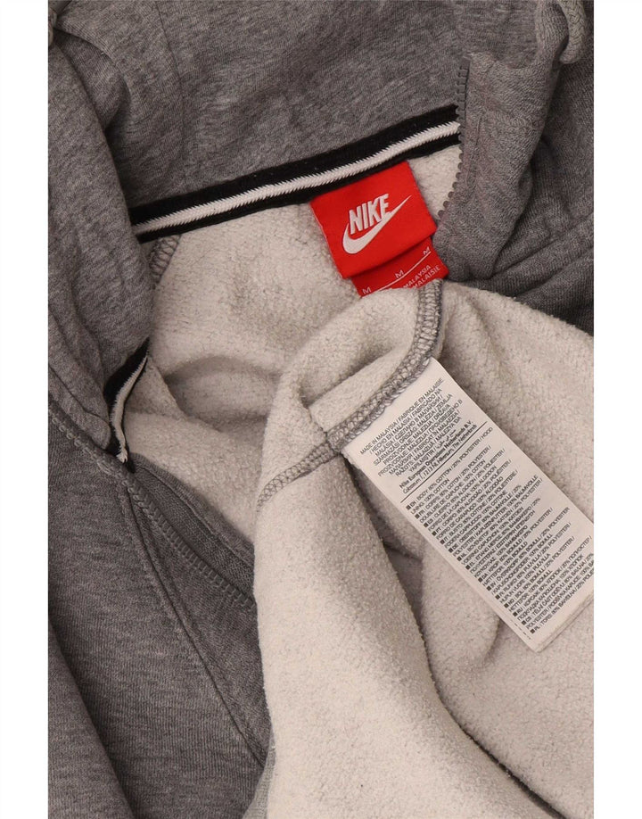 Nike - Sudadera con capucha y cremallera para hombre, algodón gris medio