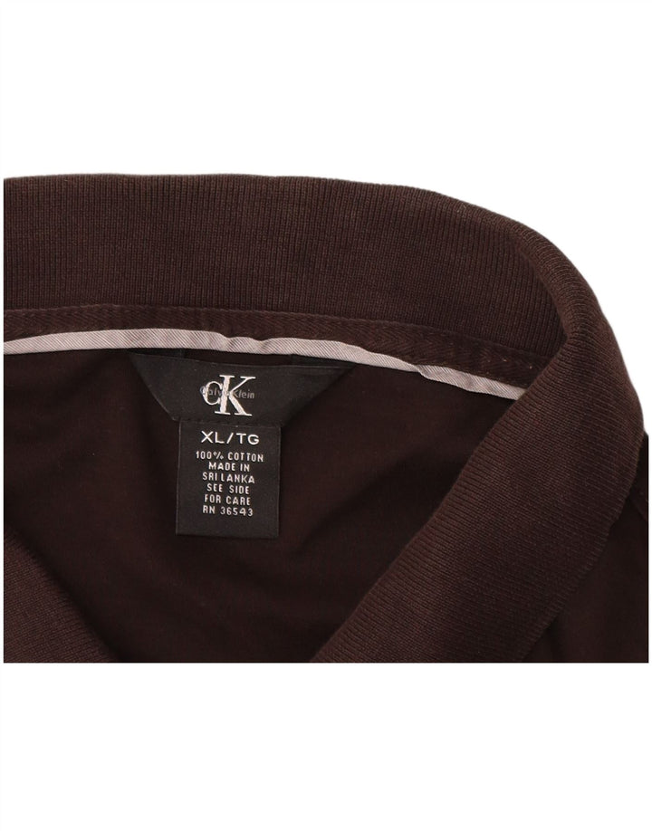 CALVIN KLEIN Polo Hombre XL Algodón Negro