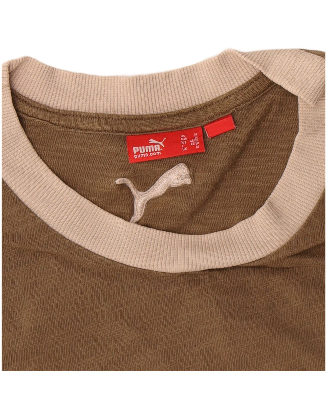 Camiseta Puma Hombre Graphic Top Algodón Marrón Medio