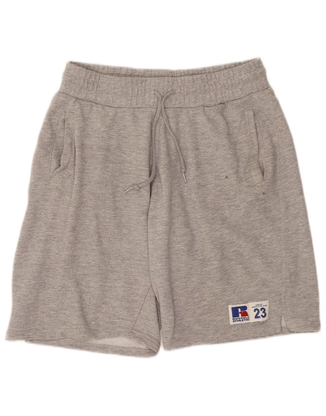 Russell Athletic Pantalones cortos deportivos para hombre de algodón moteado gris medio