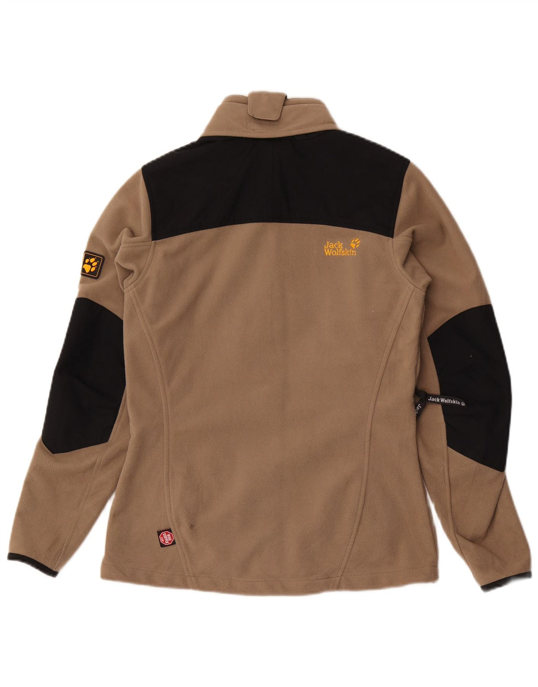 JACK WOLFSKIN Chaqueta polar para mujer UK 10 Small Marrón Colorblock Poliéster