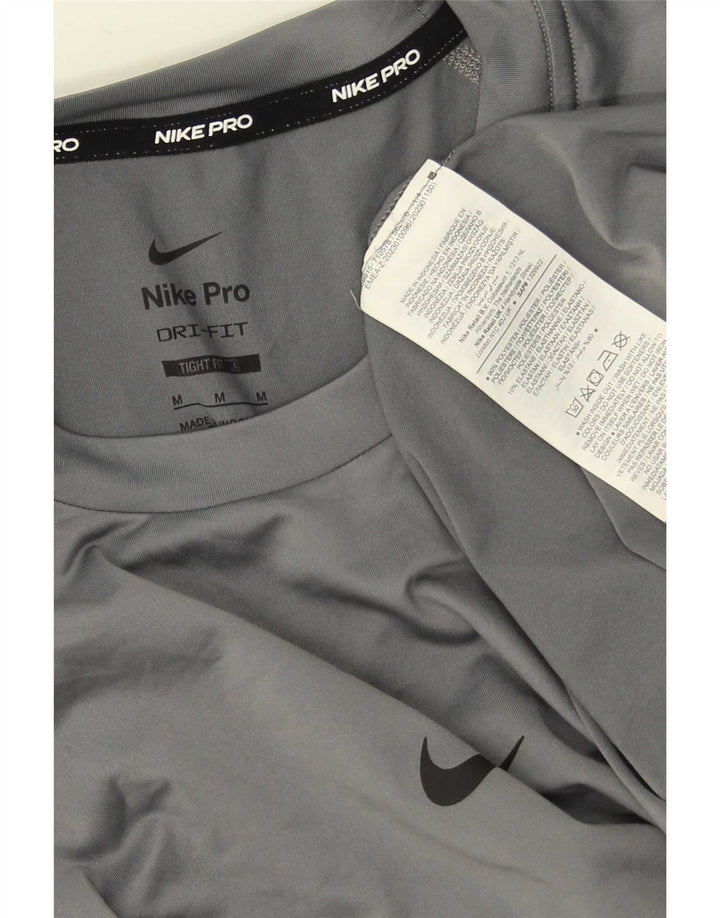 Nike Camiseta ajustada para hombre Top Gris medio Poliéster