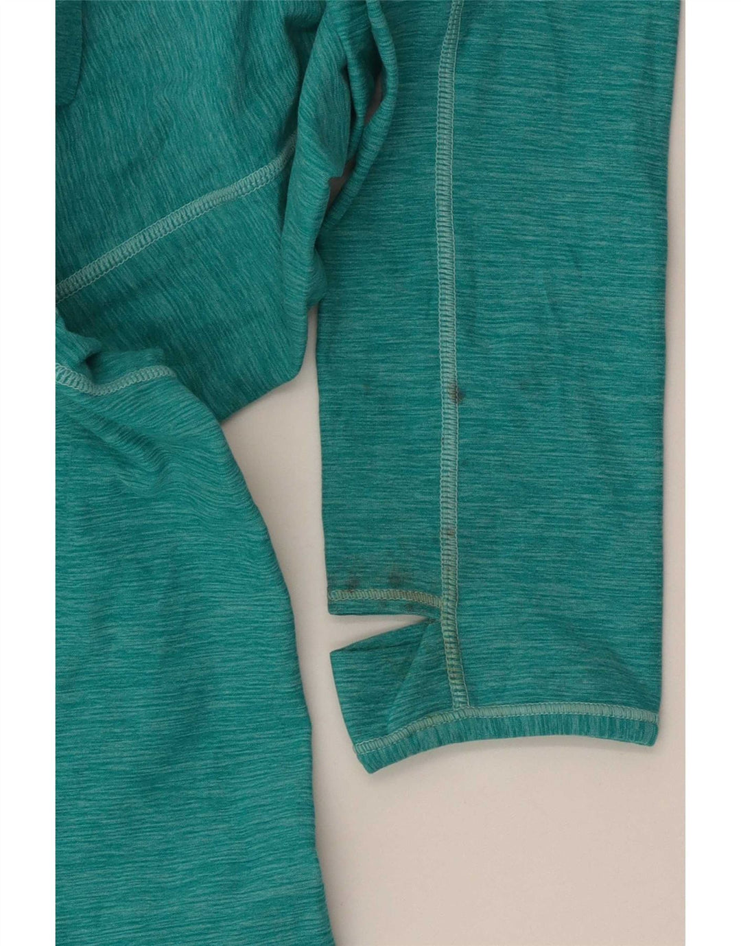New Balance Mujer Zip Neck Jersey Chándal Top UK 12 Verde Medio
