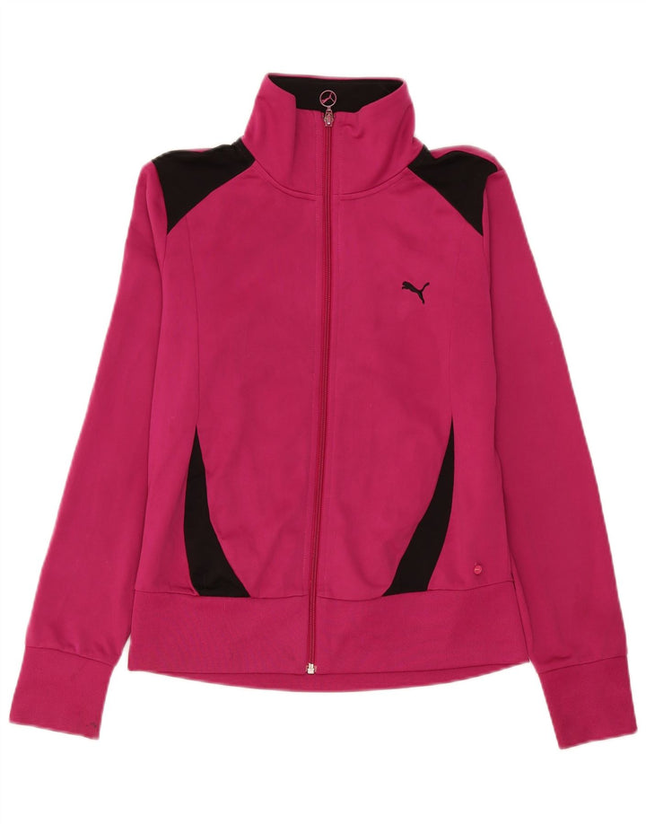 Puma Chaqueta de chándal para mujer UK 40 Poliéster con bloques de color rosa medio