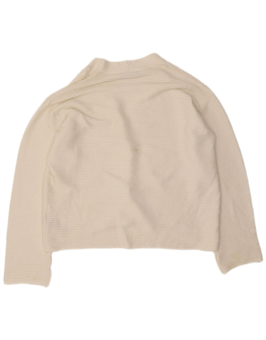 Zara Mujer Suéter Cárdigan Extragrande UK 10 Small Viscosa Blanca