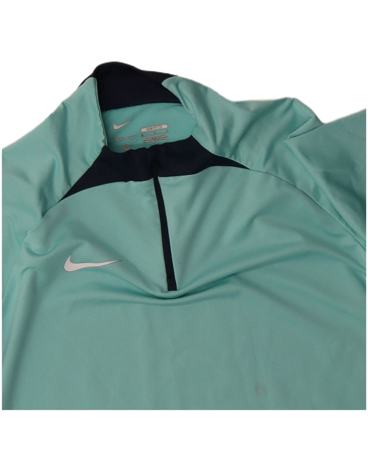 Nike Dri Fit - Chándal con cremallera y cuello para mujer, talla 40, color turquesa