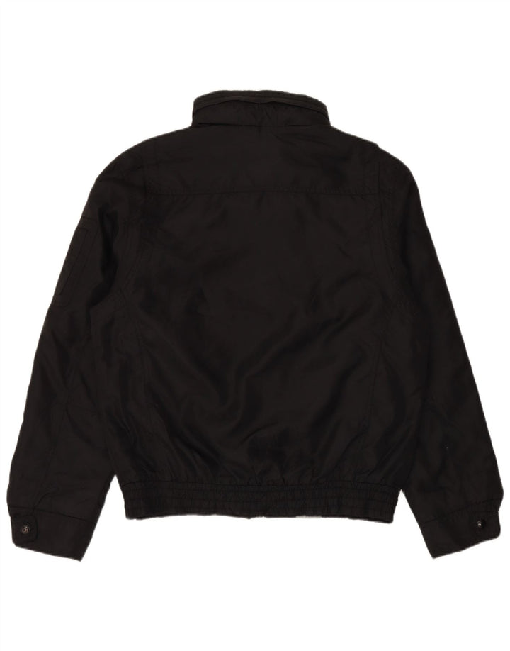 ZARA Chaqueta bomber con capucha para hombre UK 40 Large Nylon negro