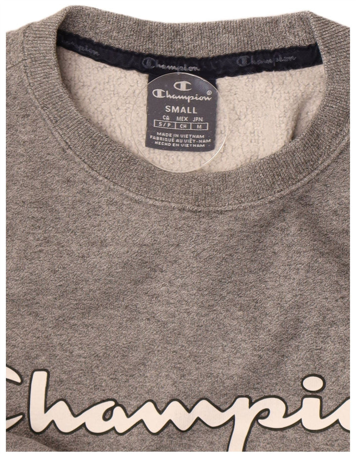Champion Sudadera de gran tamaño con gráfico para mujer UK 10 Small Grey