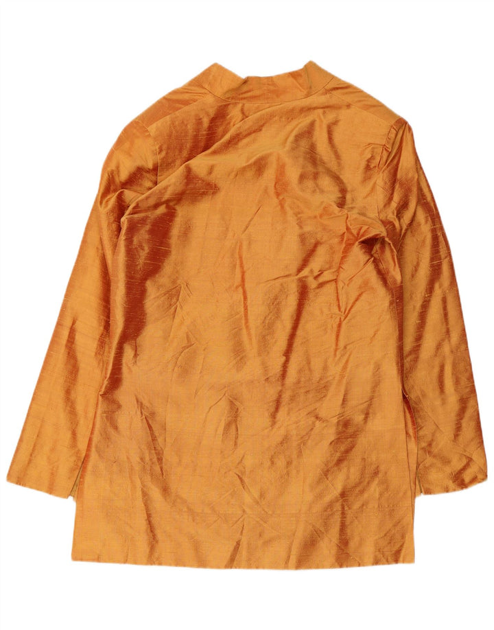 Blunauta Chaqueta Blazer De 1 Botón Para Mujer IT 44 Seda Naranja Mediana