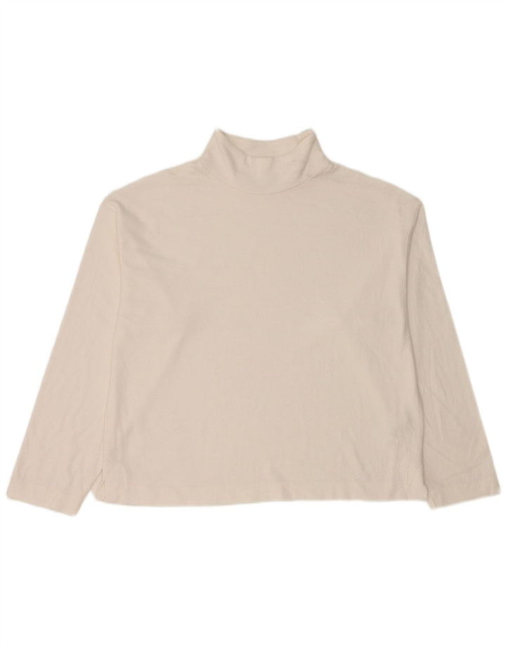 Marks & Spencer Top para mujer de manga larga UK 42 Poliéster blanco mediano