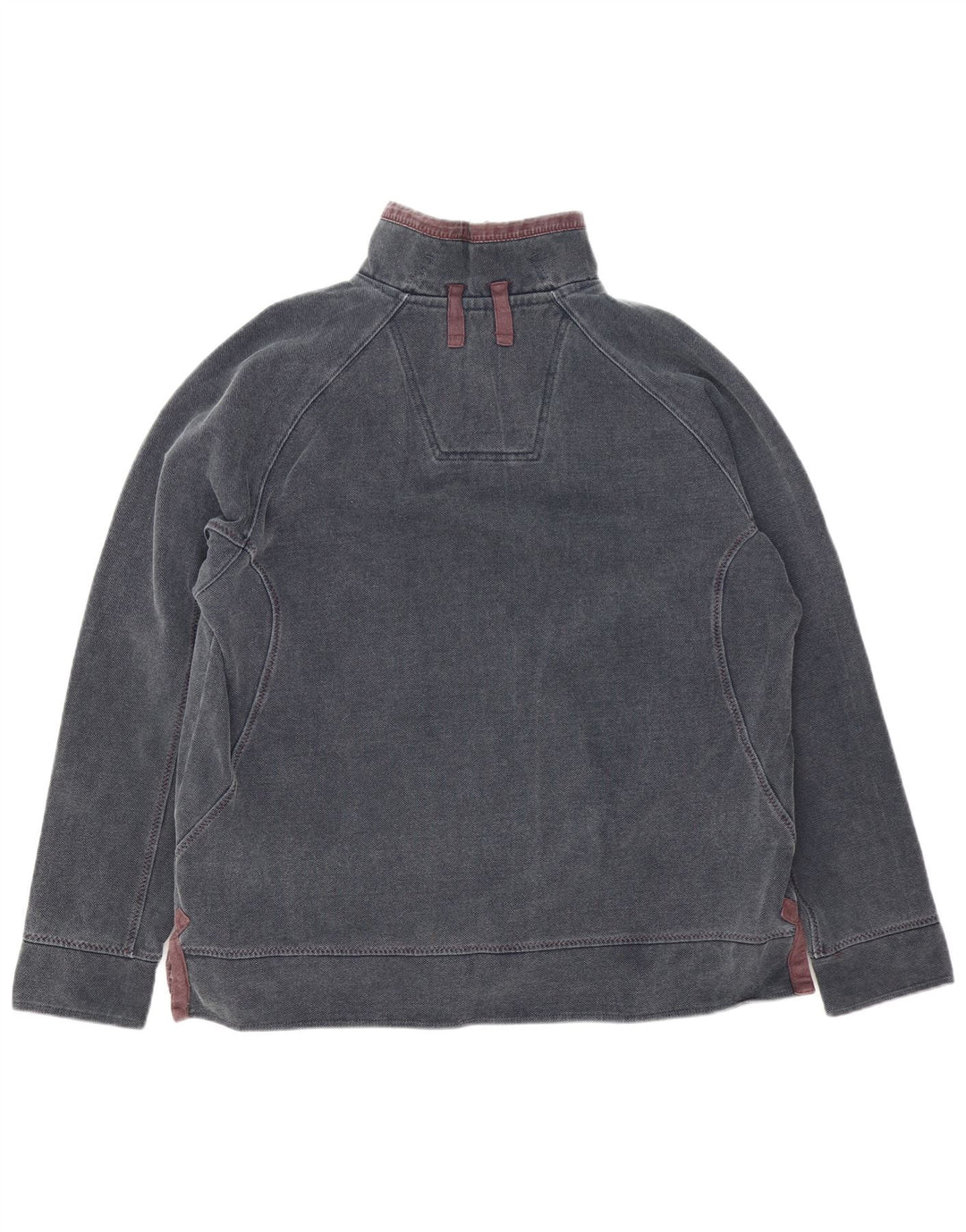 FAT FACE Sudadera con Cuello y Cremallera para Hombre Jersey Grande de algodón Gris