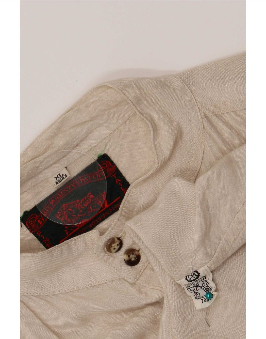 Camisa C&A Hombre Talla 43/44 XL Viscosa Beige