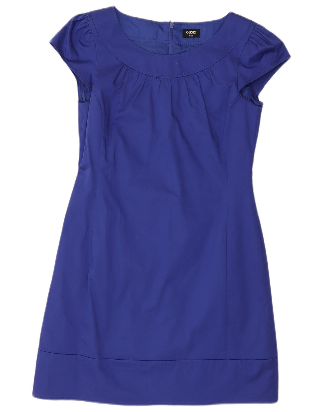 OASIS Vestido tubo para mujer UK 12 Medio Azul marino Algodón