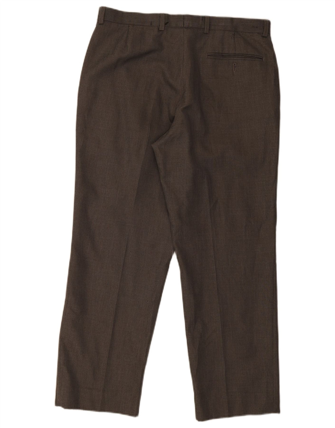 Marks & Spencer Pantalón de traje recto para hombre W34 L29 Poliéster gris