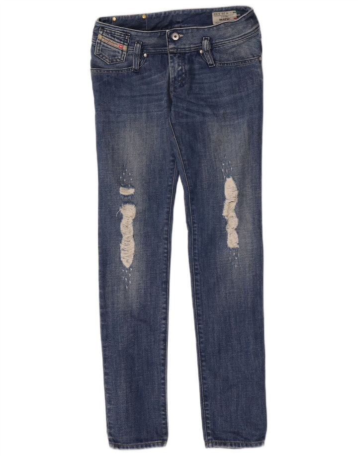Diesel Mujer Matic Vaqueros Slim Desgastados W26 L32 Algodón Azul