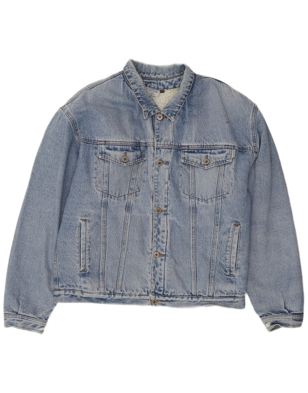 Paddock's Chaqueta Vaquera Sherpa para Hombre IT 52/54 XL Algodón Azul