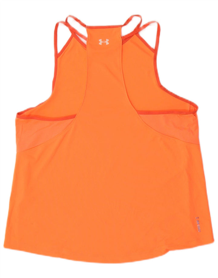 Under Armour Camiseta sin mangas para mujer UK 40 Grande Poliéster naranja