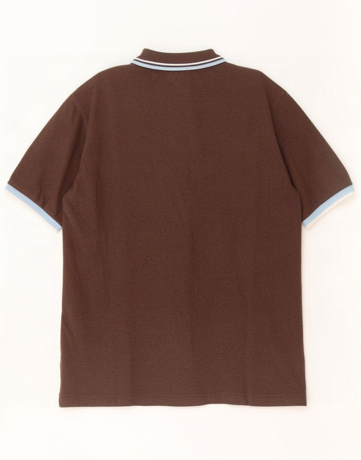 Fila Polo para hombre de algodón marrón grande