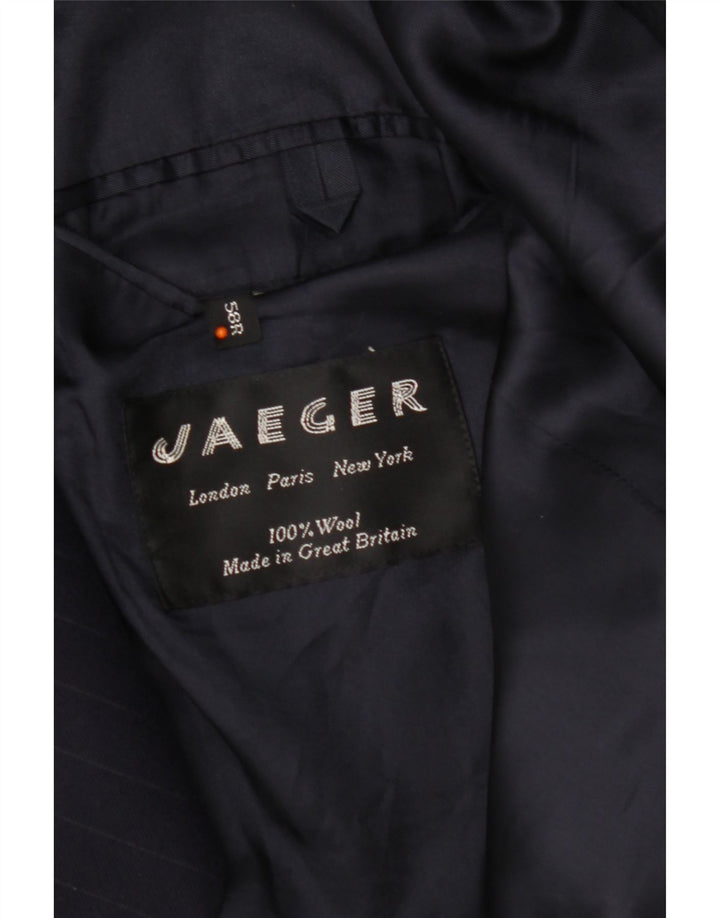 JAEGER Chaqueta tipo blazer con doble botonadura para hombre EU 58 4XL Azul marino a rayas