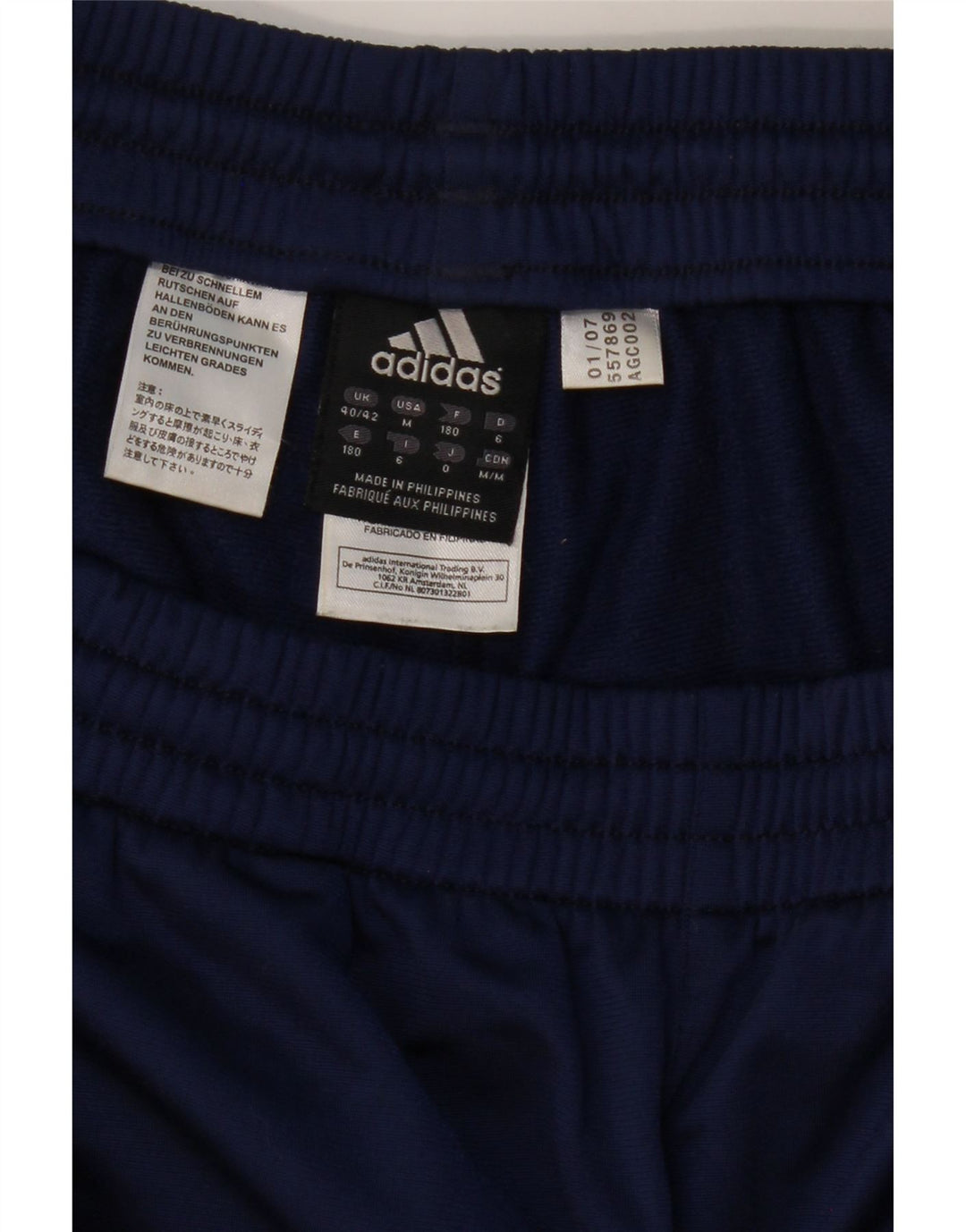 Pantalones de chándal ADIDAS para hombre UK 40/42 Medium Azul marino Colorblock