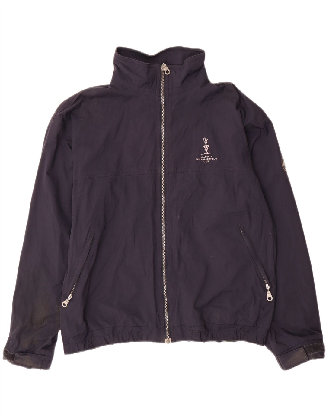 MURPHY & NYE Chaqueta impermeable holgada para hombre UK 38 Medium Azul marino Nylon