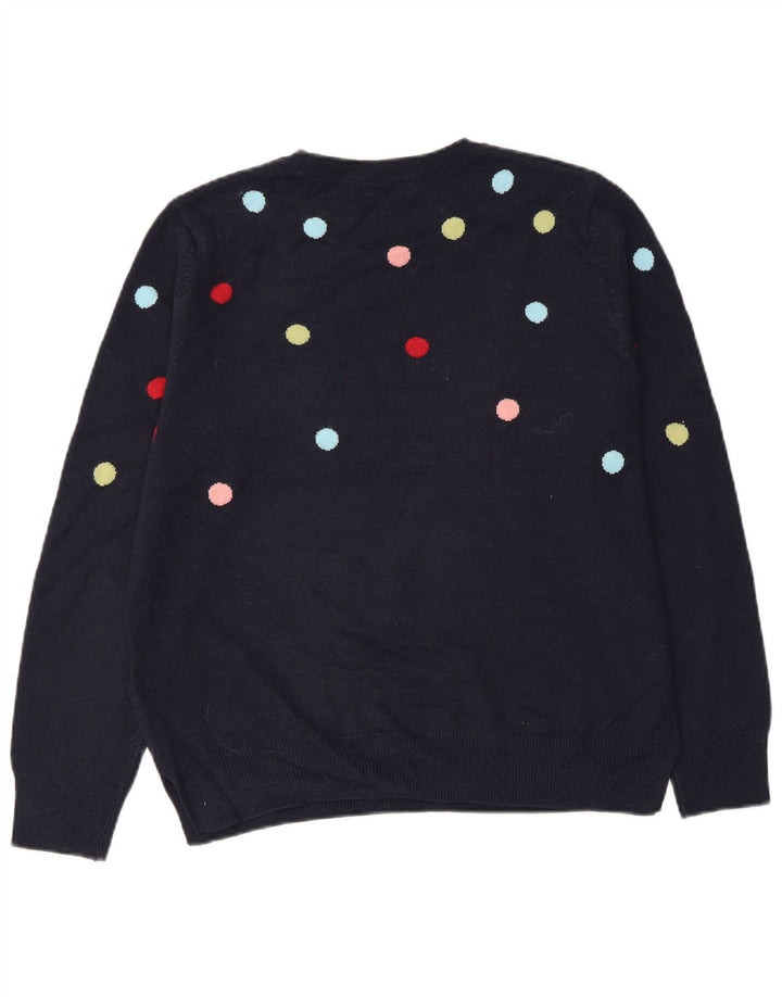 MARKS & SPENCER Suéter tipo jersey con cuello redondo para mujer UK 44 Azul marino mediano