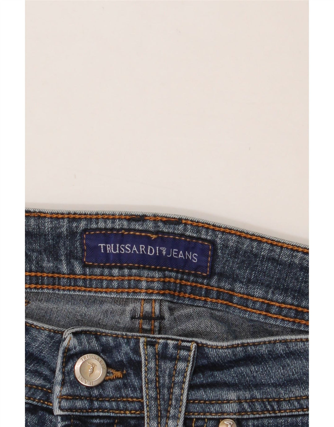 TRUSSARDI Womens Bootcut Jeans W29 L31 Blue Vintage Trussardi and Second-Hand Trussardi from Messina Hembry 