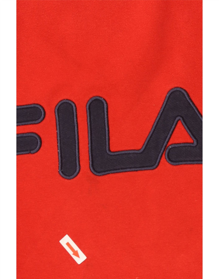 Fila Hombre Graphic Sudadera Jumper Pequeño Algodón Rojo