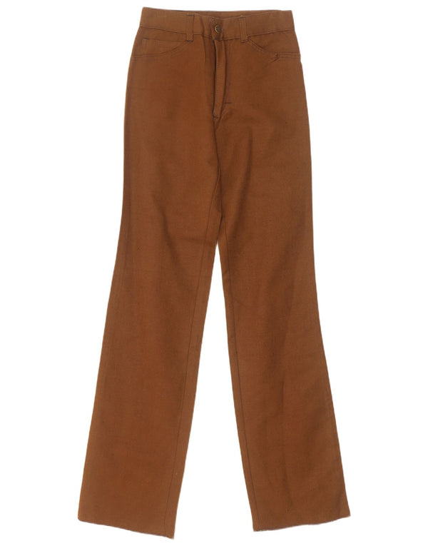 Pantalones casuales rectos vintage para mujer W25 L34 Beige