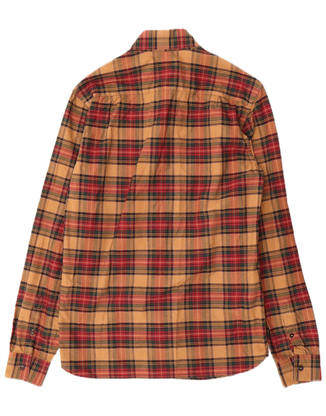 Camisa Fred Perry Hombre Small Marrón Cuadros Algodón