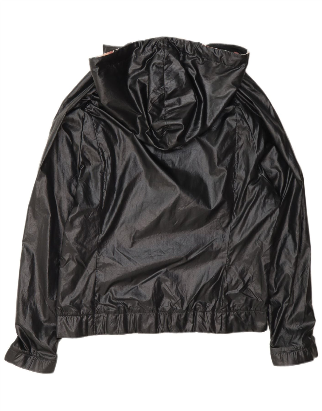 Adidas Chaqueta de lluvia extragrande con capucha para mujer UK 8 Small Black Polyamide
