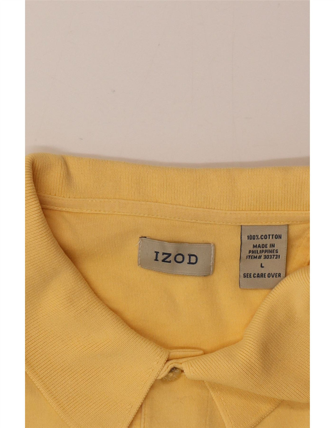Izod Polo Hombre Grande Amarillo Algodón