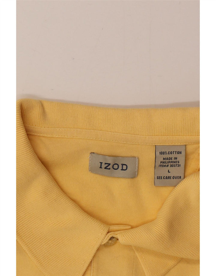 Izod Polo Hombre Grande Amarillo Algodón