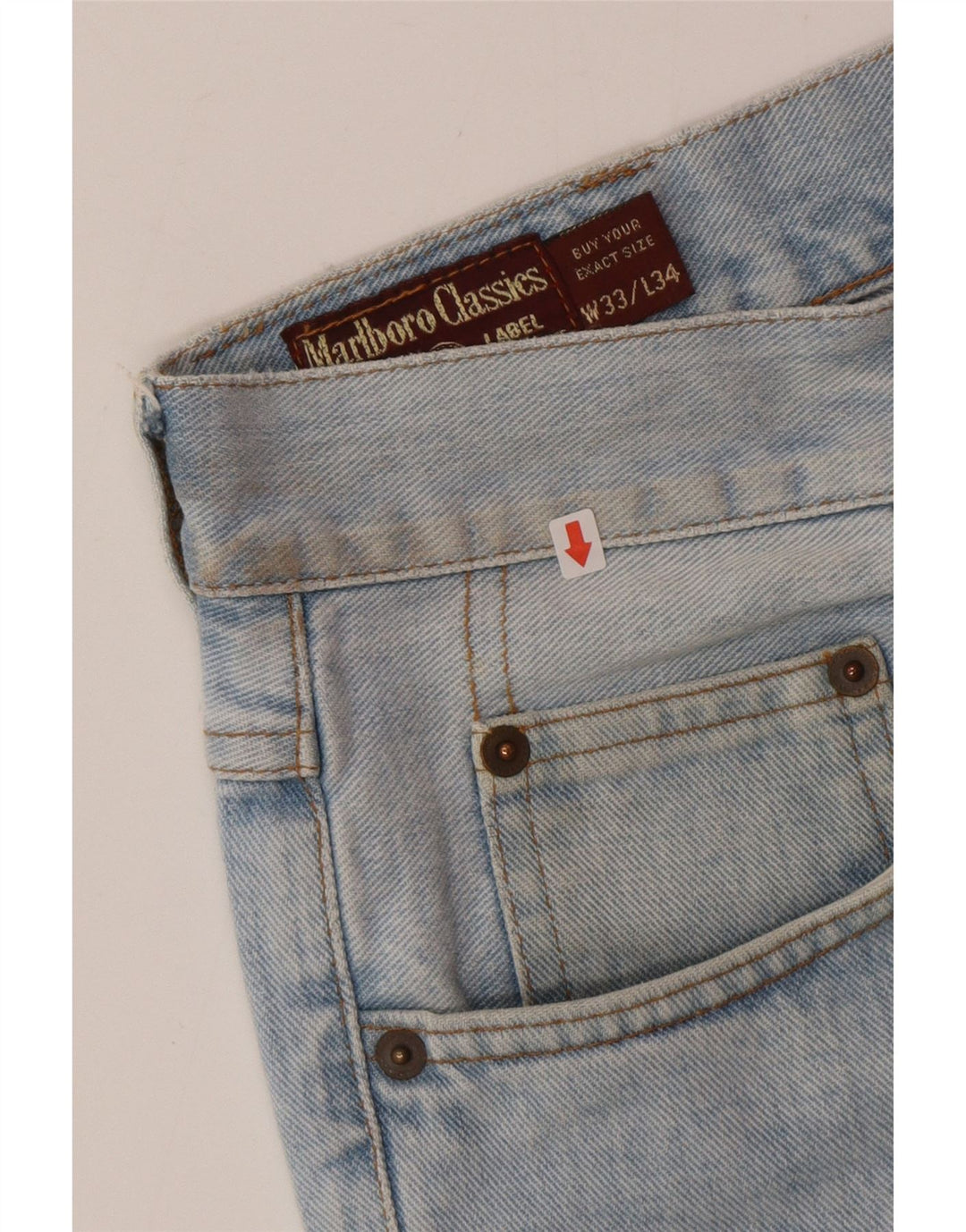 Marlboro Classics Vaqueros rectos para hombre W33 L34 Algodón azul